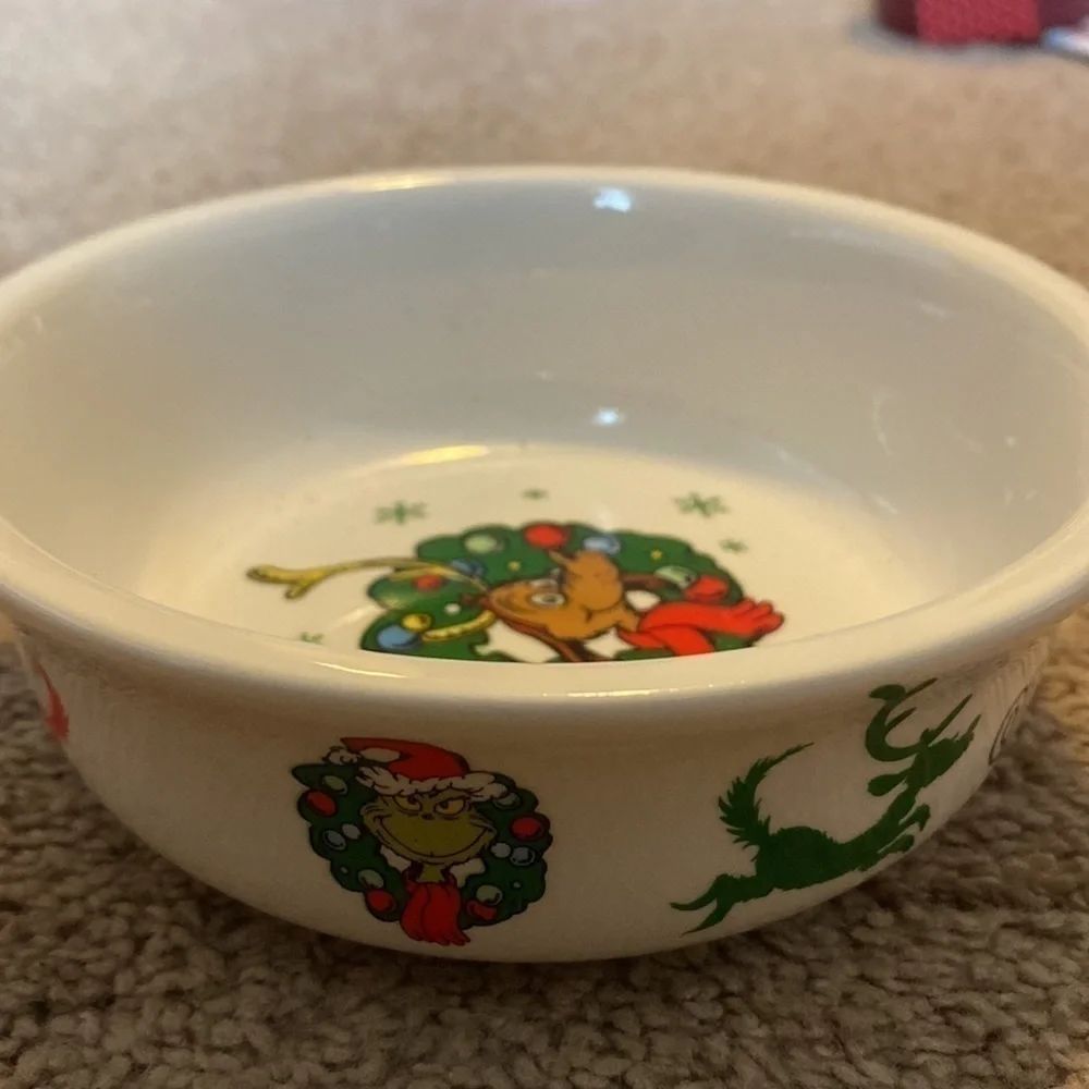Dr. Seuss The Grinch Naughty/Nice ceramic pet bowl